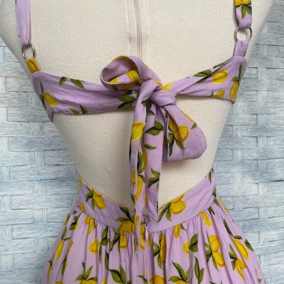 Yumi Kim Lemon Lavender UMA dress Adjustable Shoulder strap Tie back size 0 - Picture 6 of 10